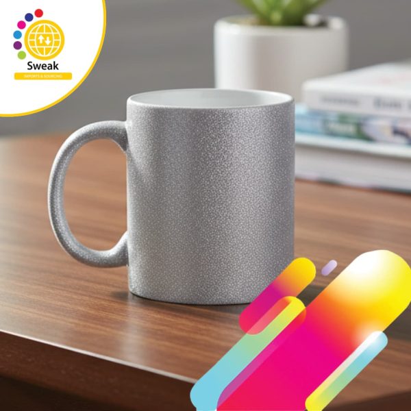 SUBLIMATION GLITTER SILVER MUG