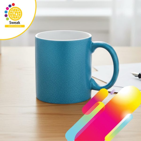 SUBLIMATION GLITTER BLUE MUG